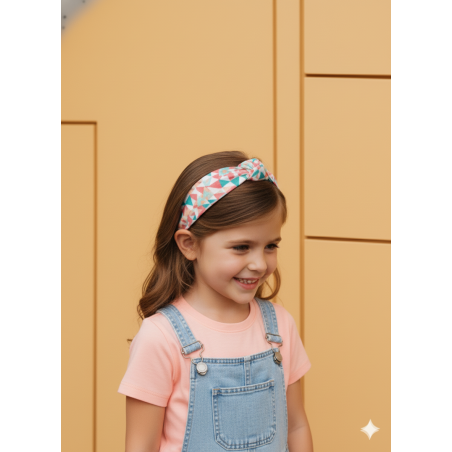 Vincha con Moño Rosa